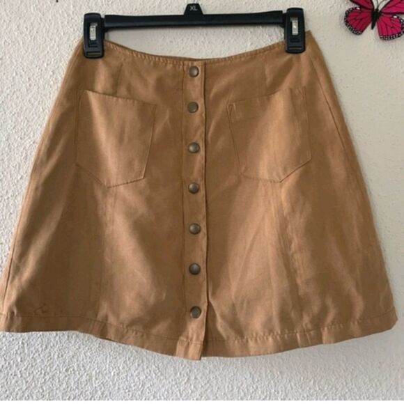 Wild blue suede skirt - Picture 8 of 9